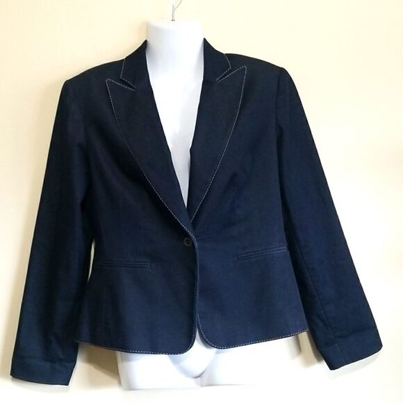 Isabel & Nina Charcoal Gray Blazer Sz 6 - Picture 5 of 11